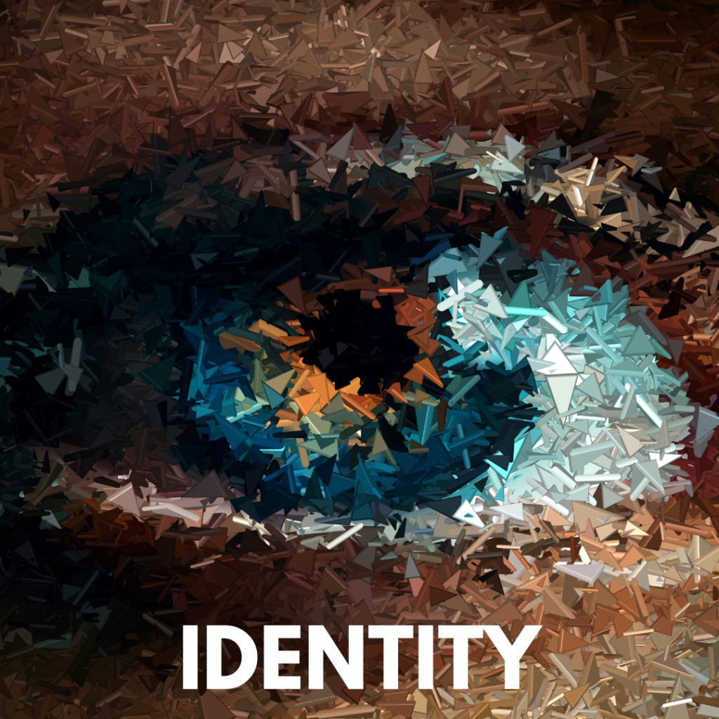 Blurred human eye representing identity shift, perception change, and conscious manifestation in the quantum field.